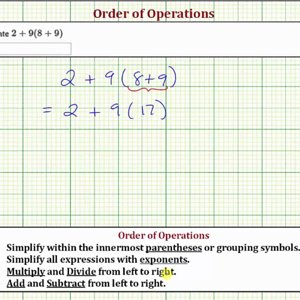 Evaluate an Expression Using the Order of Operations: a+b(c+d)