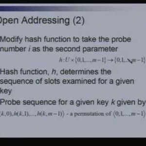 Lecture - 5 Hashing - Data Structures and Algorithms by Dr. Naveen Garg (NPTEL)