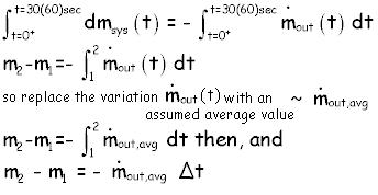 mass equation applied to Pressure Cooker times